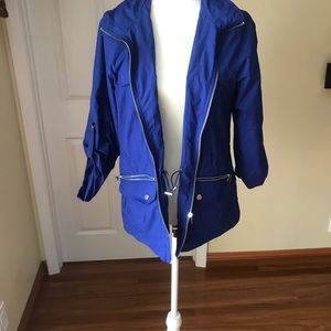 Style & Co. Blue Rain Coat Size Medium